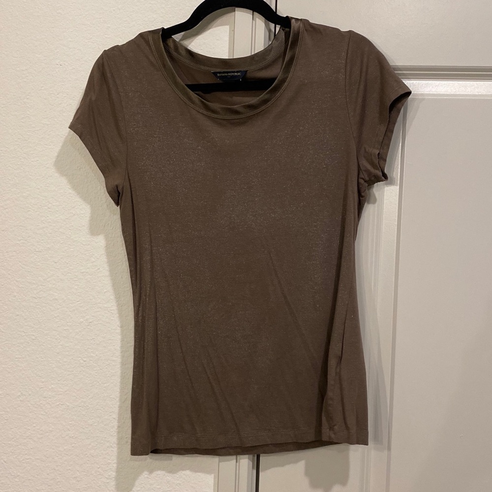 Brown Glittery Tee